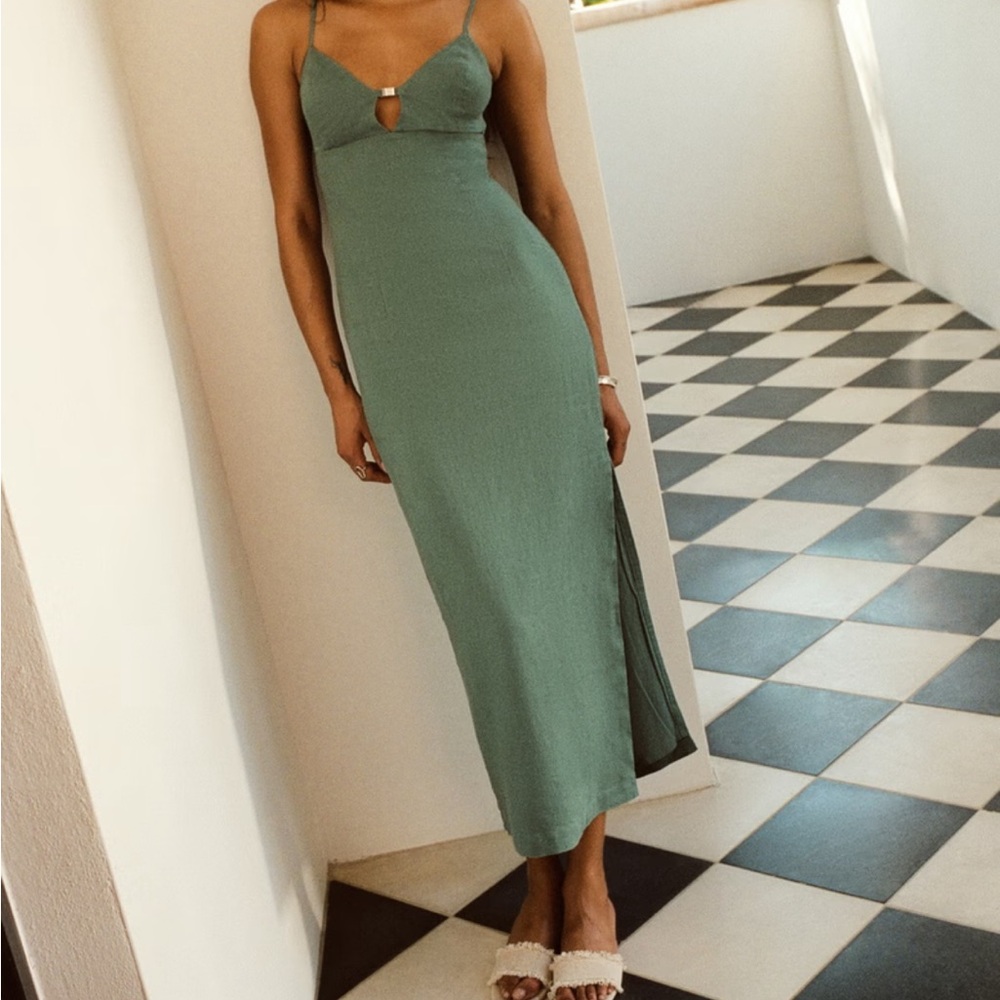 Abercrombie & Fitch Backless Seafoam Dress - Picture 2 of 3